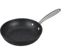 Prestige Scratch Guard Non Stick Frying Pan 21cm - Suitable as Induction Frying Pan, Scratch Resistant, Easy Cleaning Ceramic Exterior with Steel Base, Oven & Dishwasher Safe Cookware, Black