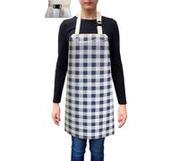 Prestige Tablecloths Handmade Blue Gingham Check PVC Coated Wipe Clean Waterproof Aprons Code: F107-2