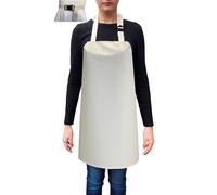 Prestige Tablecloths Handmade Plain White PVC Coated Wipe Clean Waterproof Aprons Code: F100-1