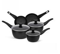 Prestige Thermo Smart Non Stick Pots And Pans Set | 5 Pce Induction Hob Pan Set In Black