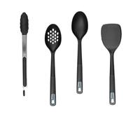 Prestige Utensils Set of 4 - Silicone Kitchen Utensils Set - Turner, Slotted Spoon, Spoon, Tongs