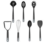 Prestige Utensils Set of 7 - Silicone Kitchen Utensils Set - Turner, Spoon, Slotted Spoon, Spaghetti Spoon, Potato Masher, Whisk, Ladle