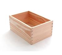 Prestige Wicker Rectangular Wooden Open Display Storage Box
