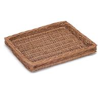 Prestige Wicker Willow Shallow Tray, Natural, 43x35x5 cm