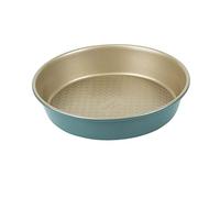 Prestige x Nadiya Round 9 Inch Cake Tins for Baking - Non Stick Round Cake Tin, Dishwasher Safe Steel Bakeware, Teal & Gold