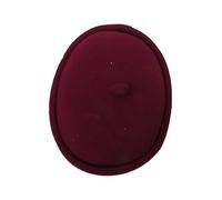 PrestigeApplause Jewels Traditional Velvet Igbo Isiagu Hat, Chieftaincy Style, Red/Black/White Nigerian Edo Traditional Cap Hat (Red-Plain)