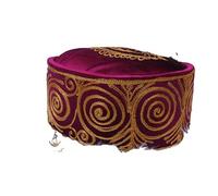 PrestigeApplause Traditional Igbo Ozo Cap Embroidery, Nigerian Chieftaincy Men Hat for Party Groom Red