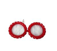 PrestigeApplause Traditional Red African Edo Igbo Delta Coral Beaded Necklace and Bracelet Set, Elephant-Tusk-Design, Nigerian Wedding Jewellery Men Groom Party (Only Bracelet - 2 Layer)