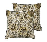 Prestigious Textiles Apsley Polyester Filled Cushions (Twin Pack), Cotton, Viscose, Polyester, Linen, Ochre