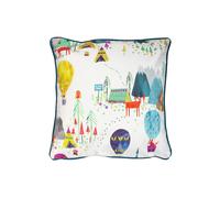 Prestigious Textiles Away We Go Printed Piped Kids Cushion | Size: 55 cm x 55 cm Prestigious Textiles Multicolor 55 cm x 55 cm