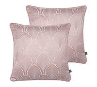 Prestigious Textiles Boudoir Polyester Filled Cushions (Twin Pack), Polyester, Metallic, Lycra, Blush