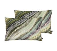 Prestigious Textiles Heartwood Feather Filled Cushions (Twin Pack), Polyester, Evergreen