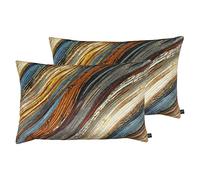 Prestigious Textiles Heartwood Polyester Filled Cushions (Twin Pack), Polyester, Peacock