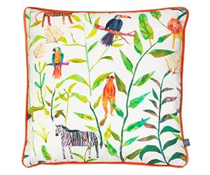 Prestigious Textiles Hide and S eather Filled Cushion, Cotton, Jungle