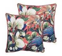 Prestigious Textiles Moorea Polyester Filled Cushions (Twin Pack), Cotton, Coral