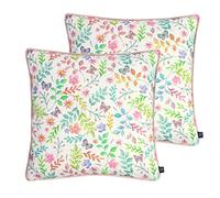 Prestigious Textiles Secret Garden Feather Filled Cushions Twin Pack, Candyfloss, 43 x 43cm
