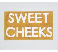 PRESTINE New Super Soft and Cheeky Sweet Cheeks Slogan Bath Mat (75cm x 45cm)