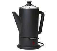 Presto 02815 12-Cup Cordless Stainless Steel Coffee Percolator - Modern Design, Easy Pour Spout, Stay-Cool Handle, Matte-Black