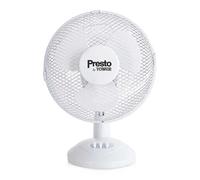 Presto by Tower 9-Inch Desk Fan - White White