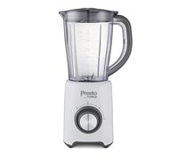 Presto By Tower PT12052WHT Jar/Jug Blender, 1.5 Litre Capacity, 2 Speed Settings and Pulse, Stainless Steel Blades and Dial, 35 g Grinder Attachment, Powerful 500W, White