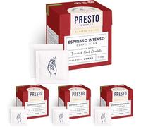 Presto Coffee Espresso Intenso Coffee Bags, 80g - Medium Roast - Convenient Single-Serve Bags - Ideal for On-the-Go Brewing (Pack of 4)