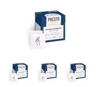 Presto Coffee House Espresso Coffee Bags, 80g - Dark Roast - Convenient Single-Serve Bags - Ideal for On-the-Go Brewing (Pack of 4)