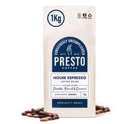 Presto Coffee | House Espresso Coffee Beans | 1kg | Dark Roast | Chocolate Almond Notes | Rainforest Alliance Certified Arabica | Fully Recyclable Pa