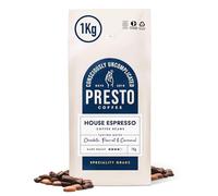 Presto House Espresso Coffee Beans 1kg | Speciality Grade 100% Arabica Whole Bean Coffee | Dark Roast | Single Origin Brazilian Coffee | Chocolate, Peanut & Caramel
