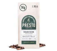 Presto House Filter Coffee Beans 1kg | Speciality Grade 100% Arabica Whole Bean Coffee | Medium Roast | Single Origin Brazilian Coffee | Milk Chocolate & Hazelnut