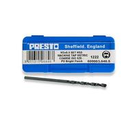 Presto M3 x 0.5 HSS Metric Hand Tap Set (Pack of 3) 600003.040.5 & 2.5mm Hss Tapping Drill from RDGTools