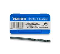 Presto M5 x 0.8 HSS Metric Hand Tap Set (Pack of 3) 600005.040.8 & 4.2mm Hss Tapping Drill from RDGTools