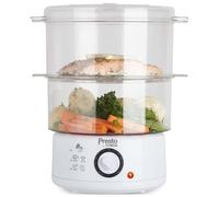 Presto PT21004WHT Presto 2 Tier Food Steam Cooker in White 2x2 4L 400W