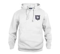 Preston 1940-1960s Retro Football Hoodie Embroidered Logo White