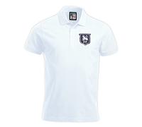 Preston 1940-1960s Retro Football Polo Embroidered Logo White