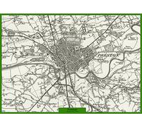 Preston and Environs (1870) - Size A2-59.4 x 42cm - Paper Laminated | Reproduction Historical Ordnance Survey Map, Paper Print.