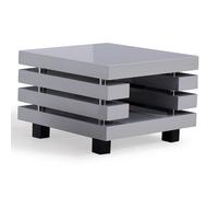 preston high gloss square lamp table in light grey