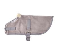 Preston II - The Polar Fleece Coat, Recycled Polar Fleece Warm Dog Jacket for Cold Weather, Small, Medium, Large Dogs , Dove Gray Herringbone, X-Large (55-80 lbs)