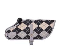 Preston II - The Polar Fleece Coat, Recycled Polar Fleece Warm Dog Jacket for Cold Weather, Small, Medium, Large Dogs , Gray Argyle, XX-Large (70-110 lbs)