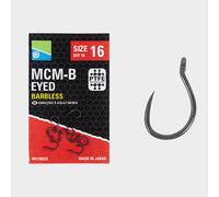 Preston Innovation Mcm-B Size 18 Eyed Barbless Hooks - Black, Black