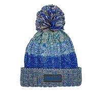 Preston Innovations Colour Block Bobble Hat Grey/Blue | Stylish and Chunky Match Fishing Winter Hat | Soft Fleece Lining for Warmth | Elasticated Rim for a Snug Fit | Code P0200675