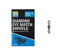 Preston Innovations Diamond Eye Match Swivels – Size 12 – 20 pcs