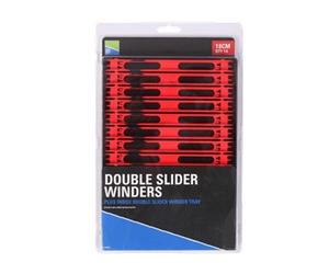 Preston Innovations Double Slider Winders in Tray - 18cm Red (x14 Winders) & Tray