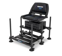 Preston Innovations Ignition Station SL 360 | Seatbox | P0120040 | Padded 360° Seat | 30mm legs, 4x Telescopic and 2x Standard | Sliding Footplate | Strong ABS Plastic Clips