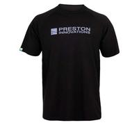 Preston Innovations Lightweight Black Raglan T-Shirt, XL, Match Fishing T-Shirt, Relaxed Fit, Freedom of Movement, Lightweight 160gsm Cotton, Code P0200573.