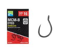 MCM-B Size 14 Eyed Barbless Hooks, Black One Size