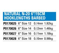 Preston Innovations Natural N-20 Barbed Leader 15 Cm