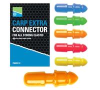 Preston Innovations Slip Carp Extra Connector Orange | Pole Fishing Elastic | Fluorescent Colour Highly Visible when Playing Fish | Strong and Suitable for All Strong Elastics | Code P0020114