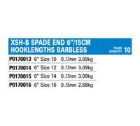 Preston Innovations XSH-B Mag Store Spade End Hooklengths - 15cm/6" - Size 14