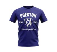 Preston Junior Established Football T-Shirt in Navy | Size: 5-6 Years Preston Navy 5-6 Years