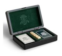 Preston Lane Chester Card Box Set | Playing Cards Holder, Dice Set and Tray, Velvet Lined, Coffee Table Decor for Living Room, Adults and Family Game Nights